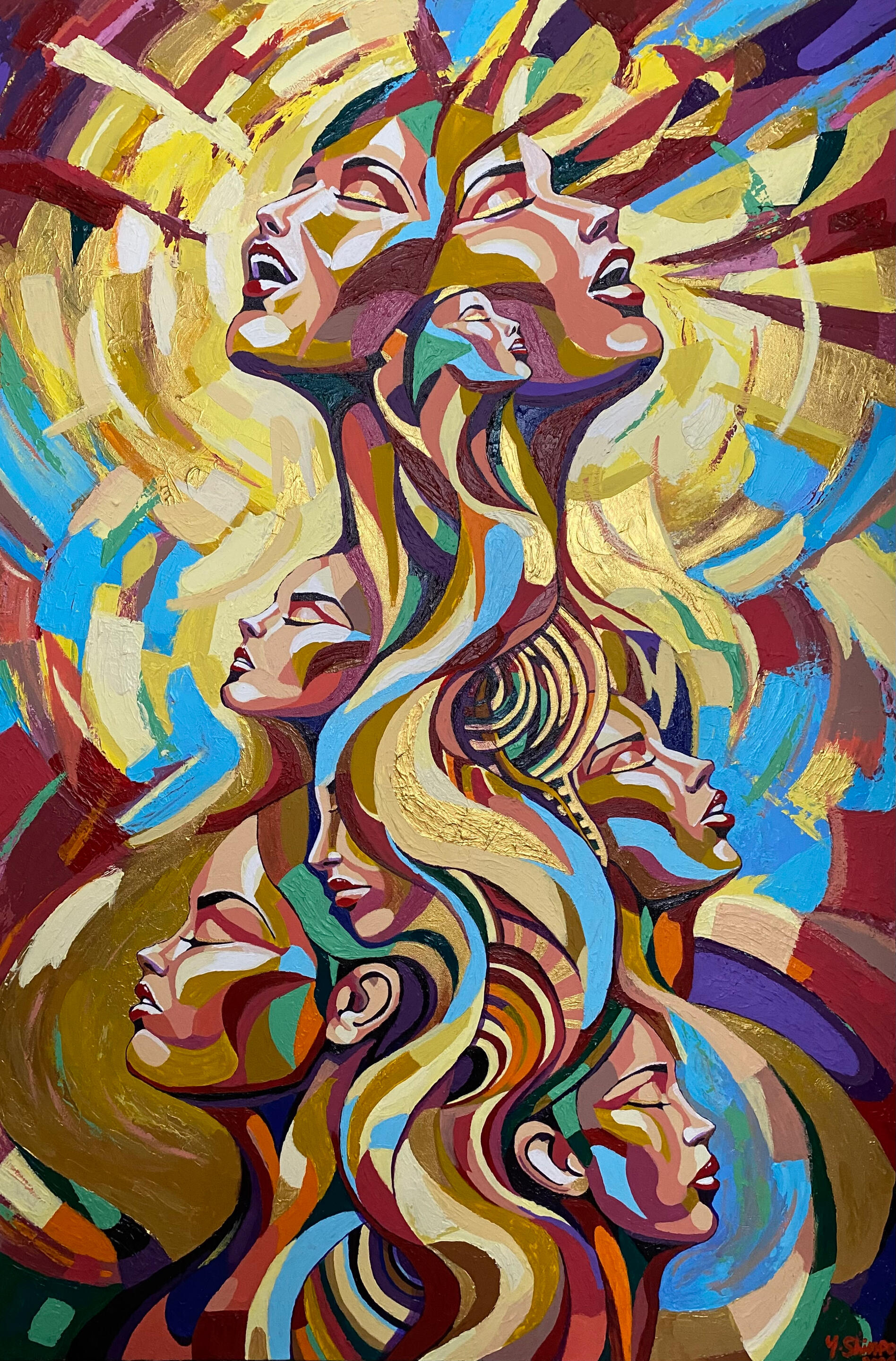 Euphoria, 2026. (Acrylic on canvas, 150 x 100 x 4 cm) Price on Request.